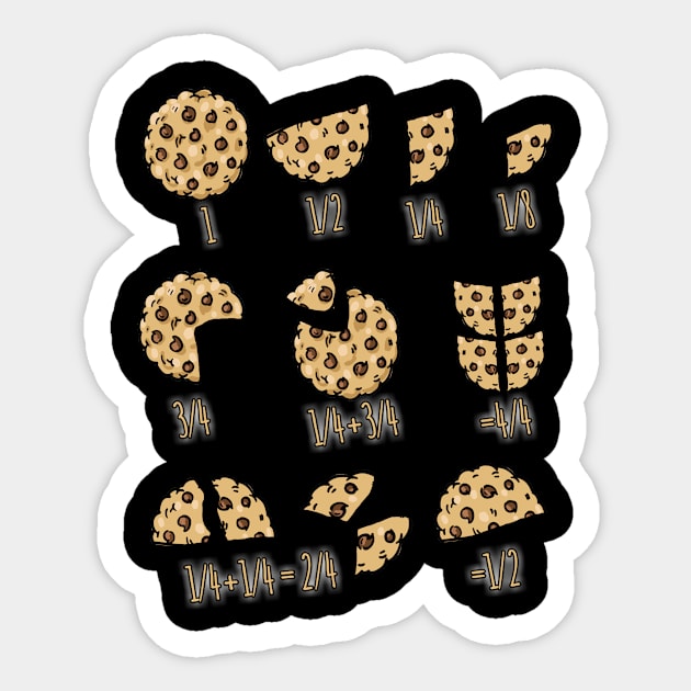 Maths Chocolate Chip Sticker by Fox Dexter